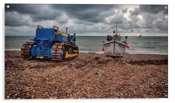  Hastings Beach Acrylic by Nigel Jones