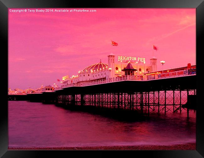  Brighton Pier Framed Print by Terry Busby