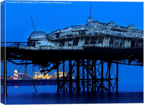  West Pier  Canvas Print by Terry Busby