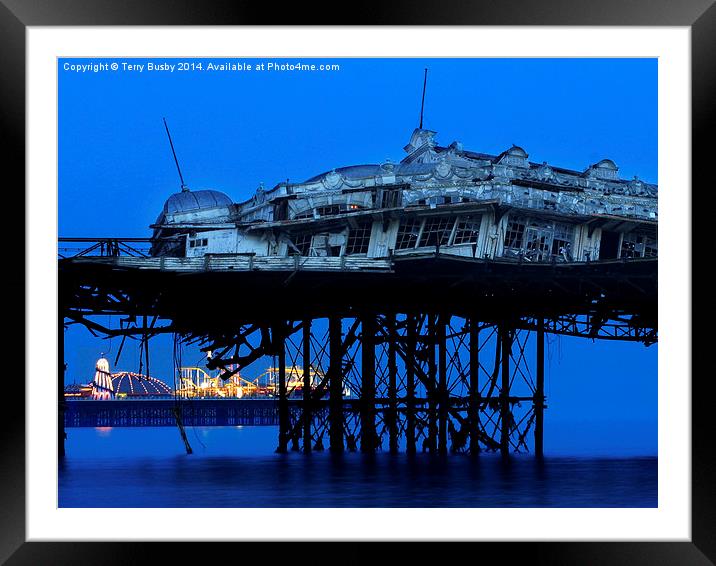  West Pier  Framed Mounted Print by Terry Busby