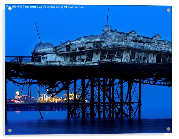  West Pier  Acrylic by Terry Busby