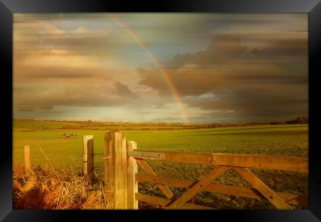  Rainbow's End. Framed Print by Heather Goodwin