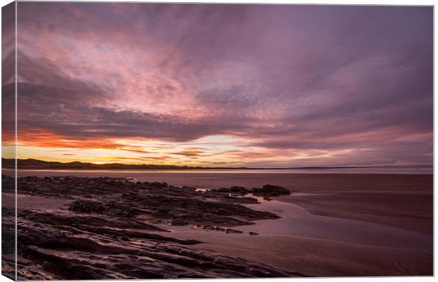  Sunrise at Saunton Sands Canvas Print by Dave Wilkinson North Devon Ph