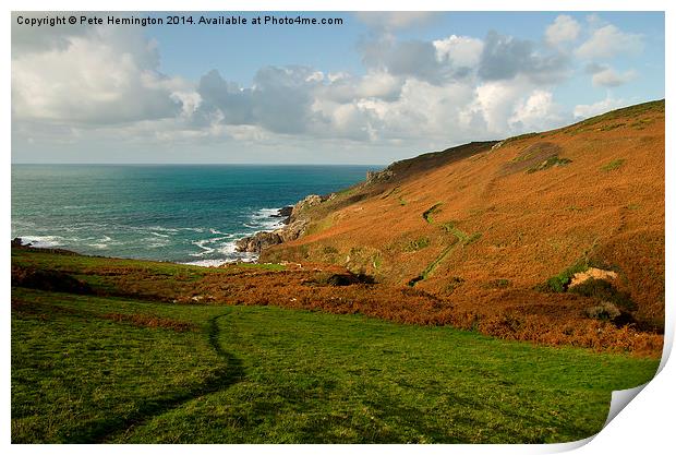  Porthmeor cove in North Cornwall Print by Pete Hemington