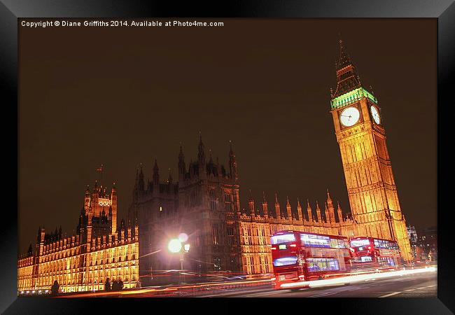  Houses Of Parliament, Westminster Framed Print by Diane Griffiths