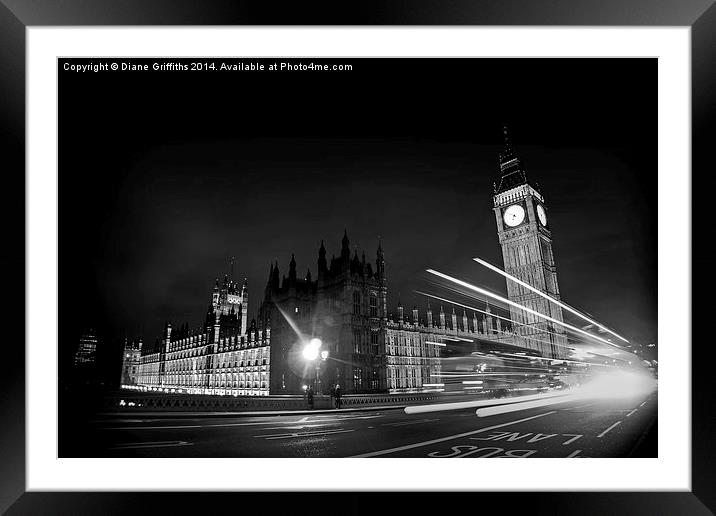  Houses Of Parliament, Westminster Framed Mounted Print by Diane Griffiths