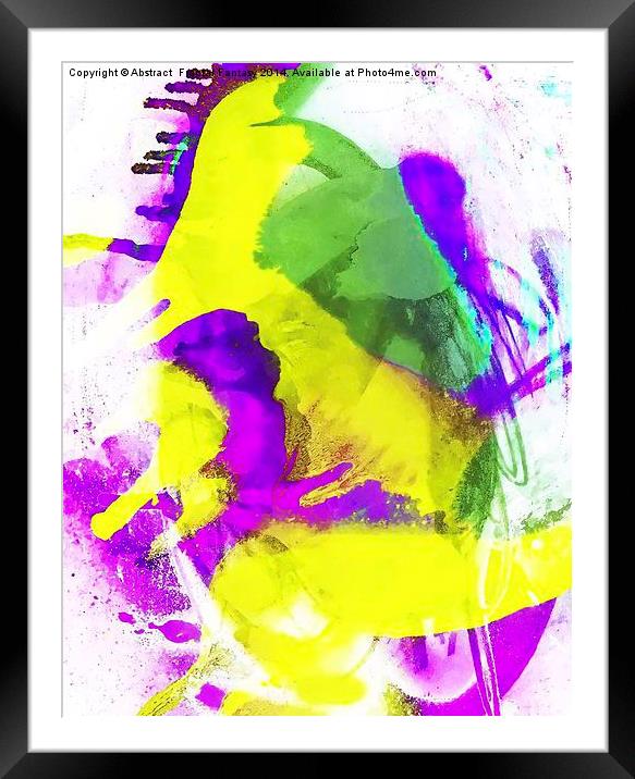  Grunge Abstract Watercolour Framed Mounted Print by Abstract  Fractal Fantasy