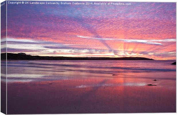  Cornish Sunset Canvas Print by Graham Custance