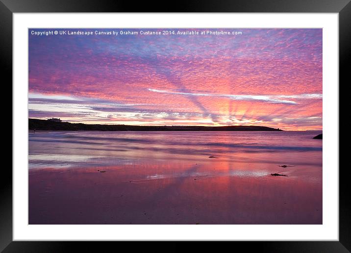  Cornish Sunset Framed Mounted Print by Graham Custance