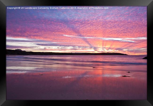  Cornish Sunset Framed Print by Graham Custance
