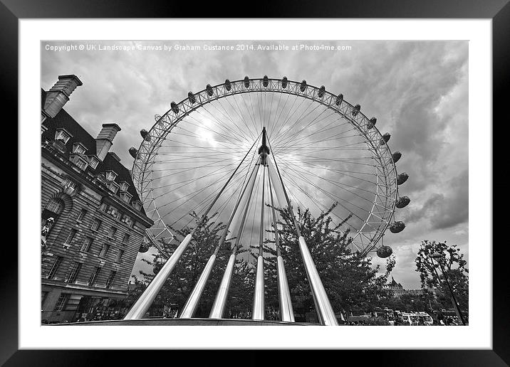  London Eye Framed Mounted Print by Graham Custance