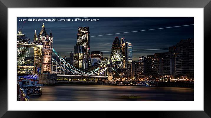 Airoplane Trails Framed Mounted Print by peter wyatt