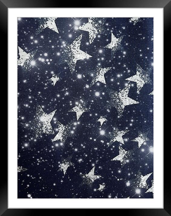  printed stars Framed Mounted Print by Heather Newton