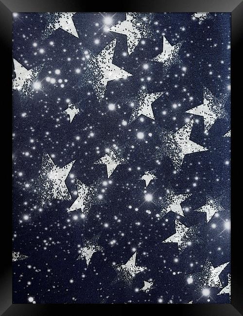  printed stars Framed Print by Heather Newton