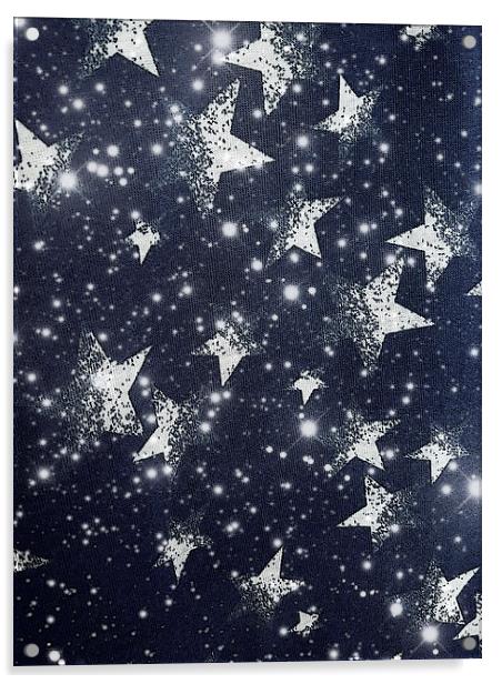  printed stars Acrylic by Heather Newton