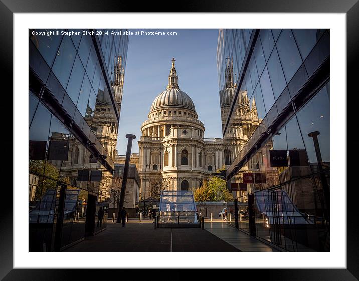  St Pauls Cathedral Framed Mounted Print by Stephen Birch