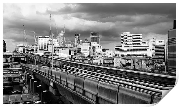  Bangkok Skyline Print by Dave Rowlands