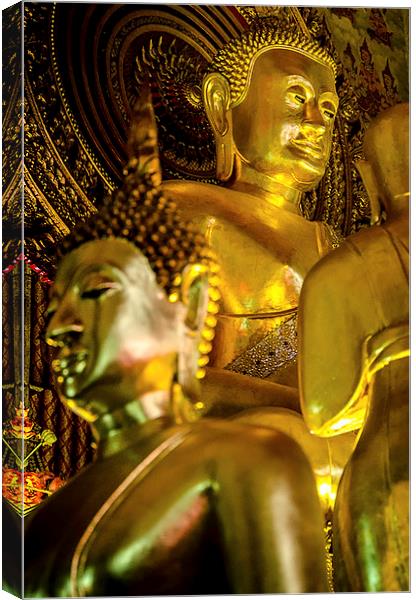  Golden Buddha  Canvas Print by Dave Rowlands
