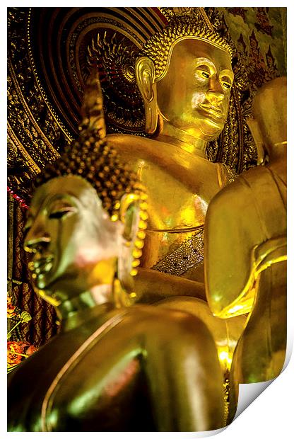  Golden Buddha  Print by Dave Rowlands