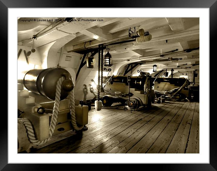  Gun Deck Framed Mounted Print by Louise Lord