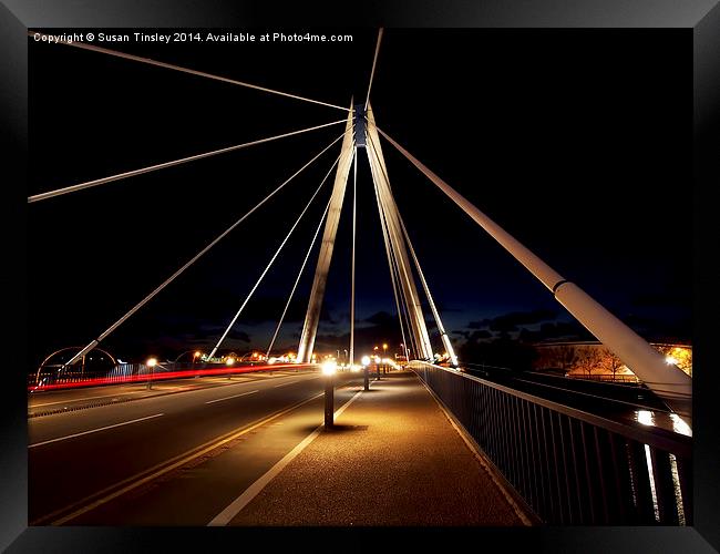 Marine way bridge Framed Print by Susan Tinsley