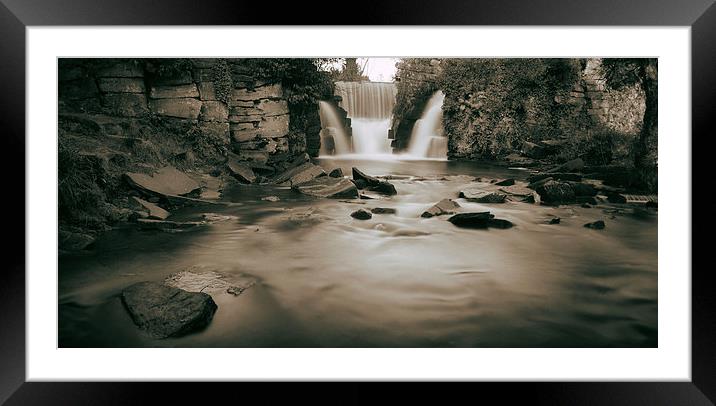  Penllergaer falls Swansea Framed Mounted Print by Leighton Collins