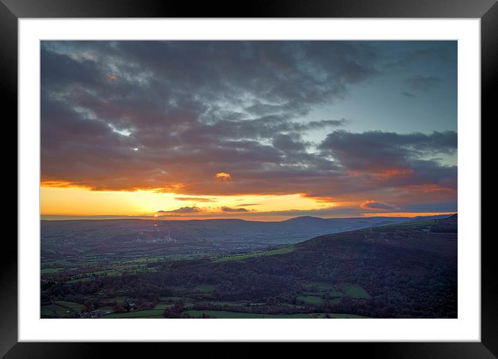 Hope Valley Sunset  Framed Mounted Print by Darren Galpin
