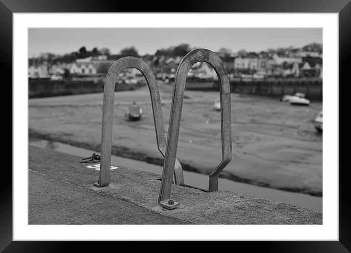 Saundersfoot harbour , West Wales Framed Mounted Print by Jonathan Evans