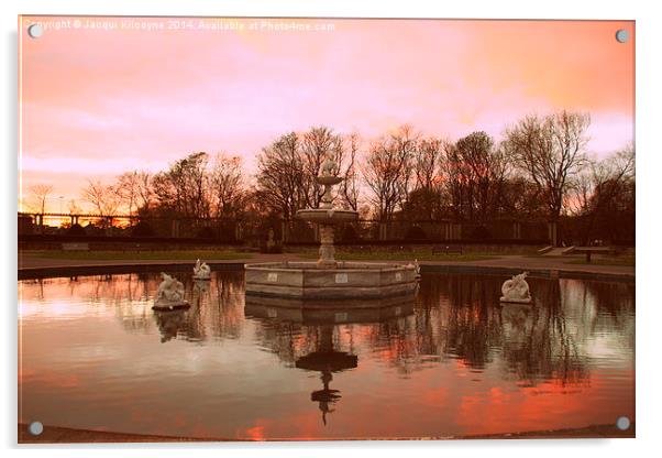  Sundown at Stanley Park Acrylic by Jacqui Kilcoyne
