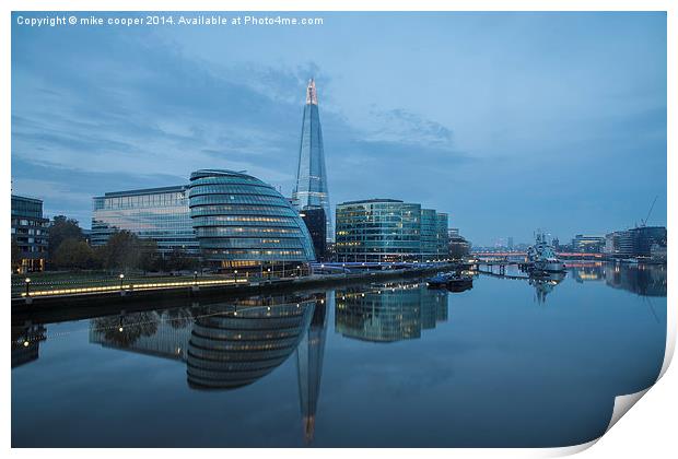  south bank reflection Print by mike cooper