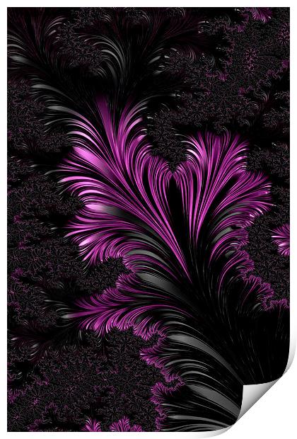 Purple Twist  - A Fractal Abstract Print by Ann Garrett