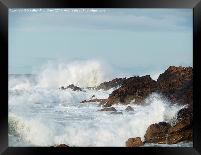  Wild waves at Coldingham Framed Print by Heather Proudlock