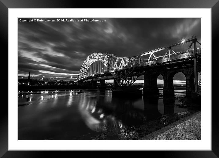  Runcorn Bridge - Silver Jubilee Bridge Framed Mounted Print by Pete Lawless
