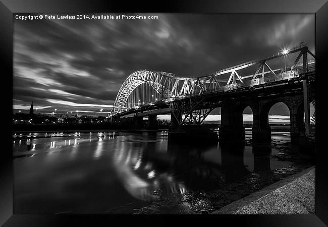  Runcorn Bridge - Silver Jubilee Bridge Framed Print by Pete Lawless
