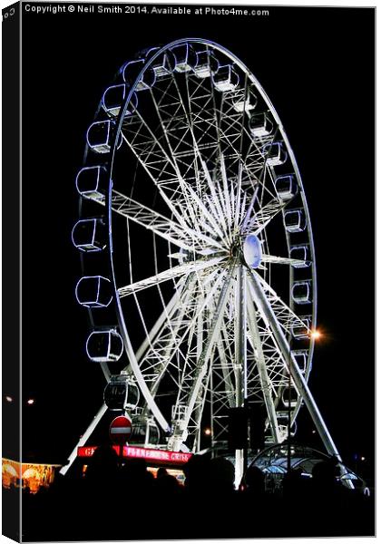  Big Wheel at Night Canvas Print by Neil Smith