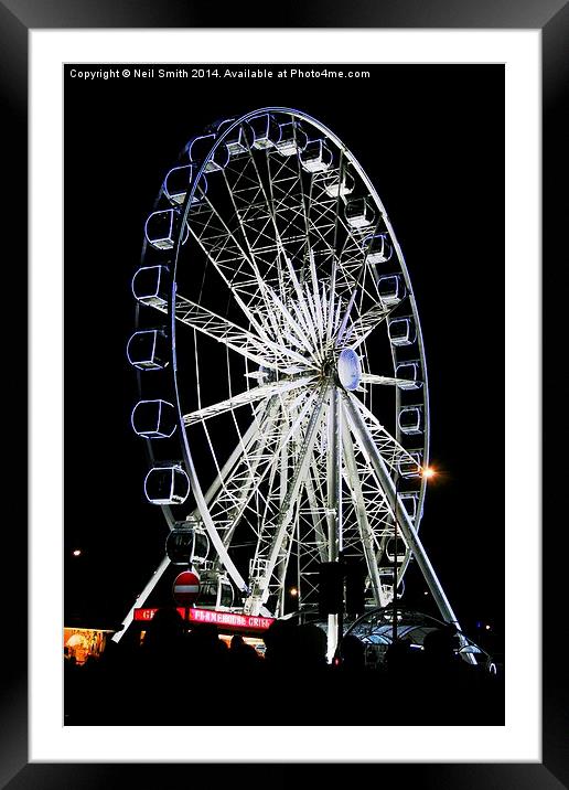  Big Wheel at Night Framed Mounted Print by Neil Smith