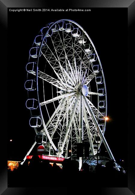  Big Wheel at Night Framed Print by Neil Smith