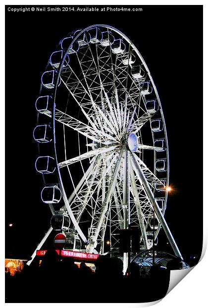  Big Wheel at Night Print by Neil Smith