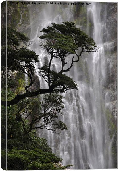 Devils Punchbowl Waterfall Canvas Print by Peter Righteous