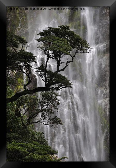 Devils Punchbowl Waterfall Framed Print by Peter Righteous