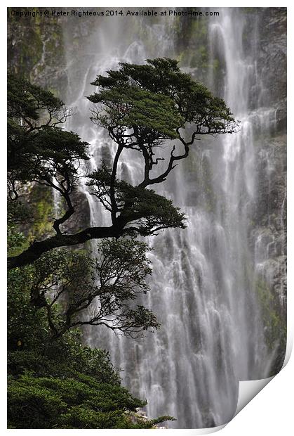 Devils Punchbowl Waterfall Print by Peter Righteous
