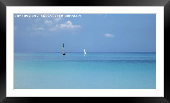  Perfect Blue Framed Mounted Print by Louise Lord