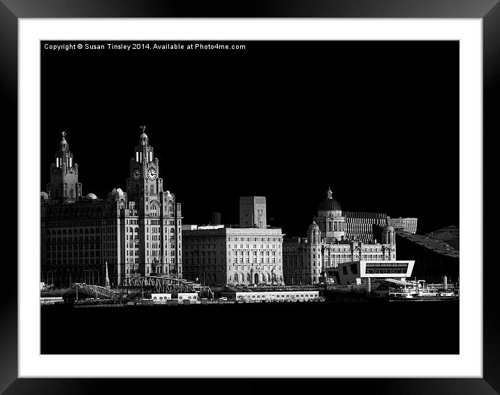 Liverpool waterfront Framed Mounted Print by Susan Tinsley