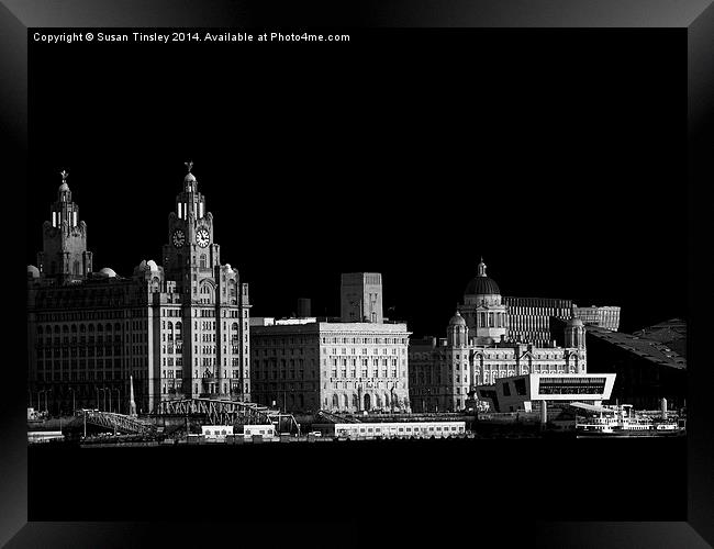 Liverpool waterfront Framed Print by Susan Tinsley
