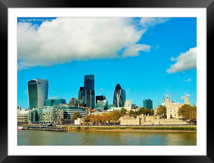  LONDON SKYLINE Framed Mounted Print by james richmond