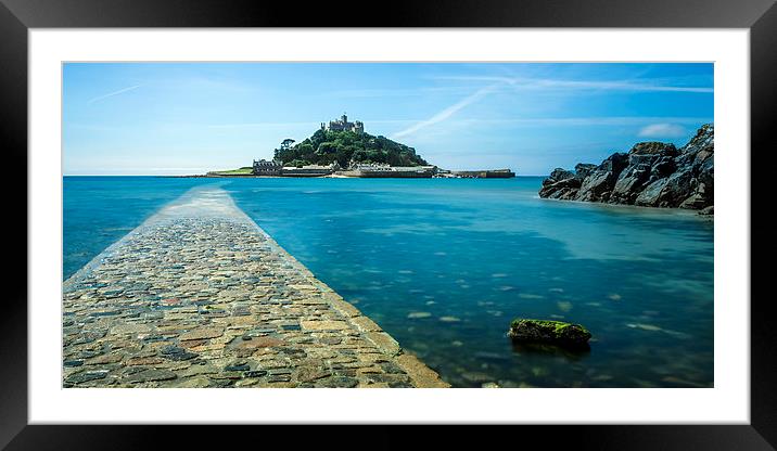 Waiting for the Tide to go out...St Michael's Moun Framed Mounted Print by Carolyn Eaton