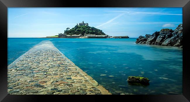 Waiting for the Tide to go out...St Michael's Moun Framed Print by Carolyn Eaton