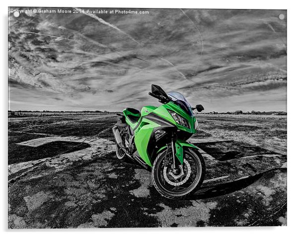 Sports motorbike Acrylic by Graham Moore