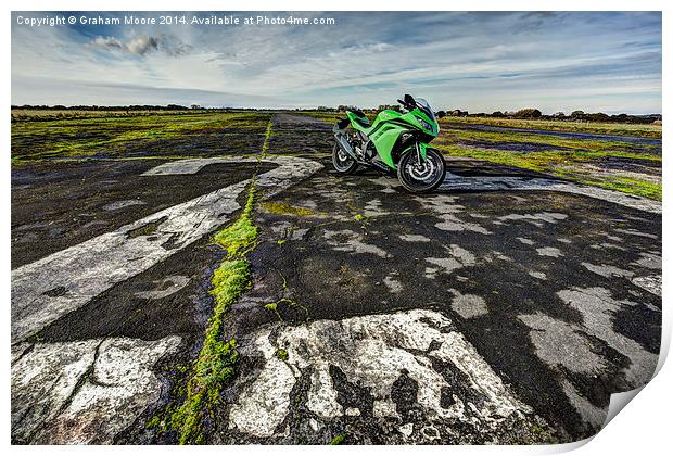 Sports motorbike Print by Graham Moore