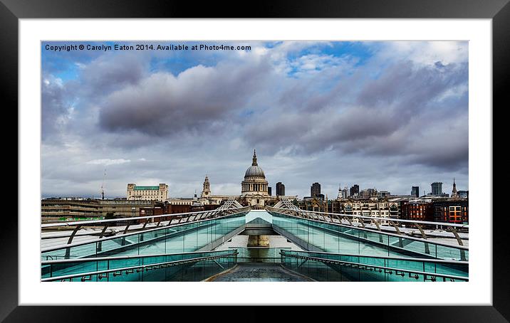  London Skyline Framed Mounted Print by Carolyn Eaton